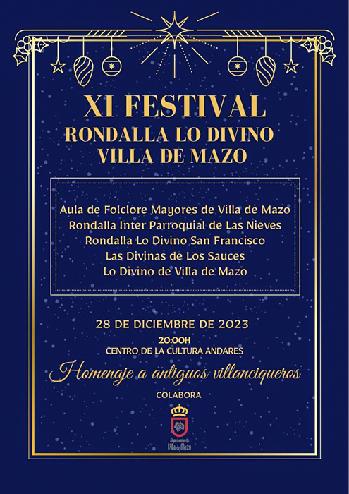 XI Festival de la Rondalla Lo Divino Villa de Mazo